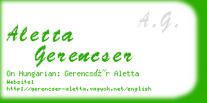 aletta gerencser business card